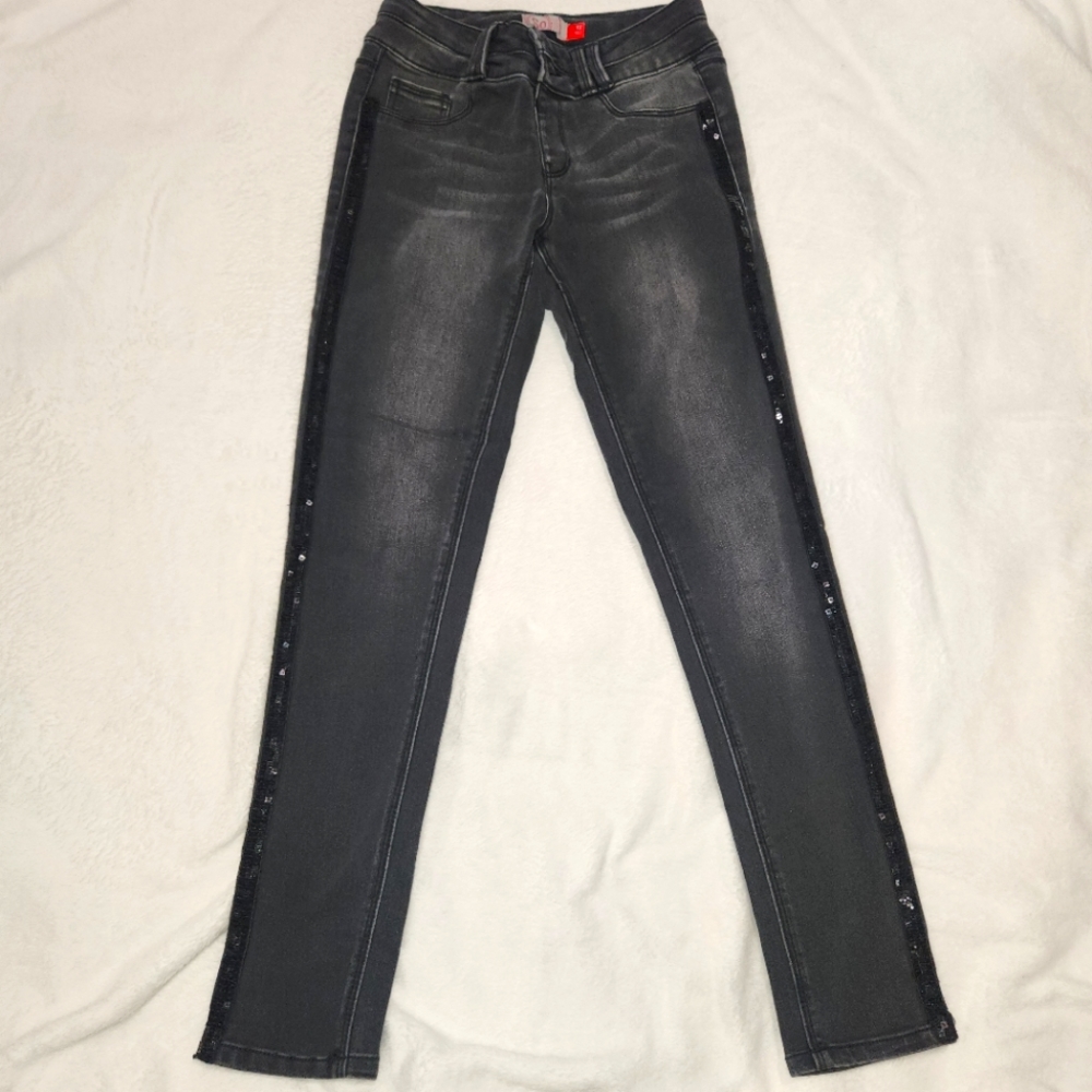 GIRLS KOHLs SO jeggings, sz 12 Black tux